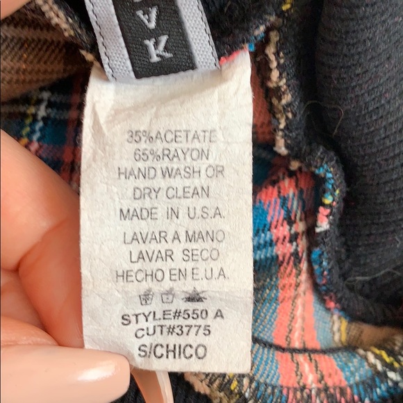 Plaid High/Low Skirt - Picture 6 of 8